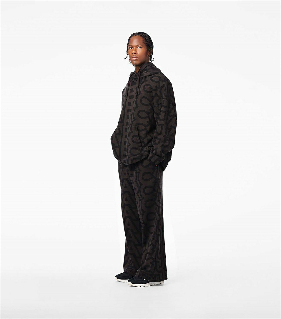 Black / Grey Marc Jacobs The Monogram Oversized Women's Hoodie | 7805VXWDB