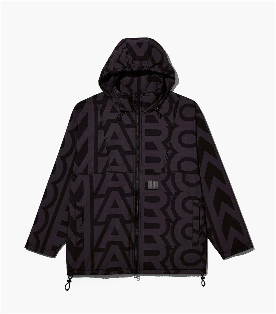Black / Grey Marc Jacobs The Monogram Ripstop Women\'s Jackets | 8105RLQPJ