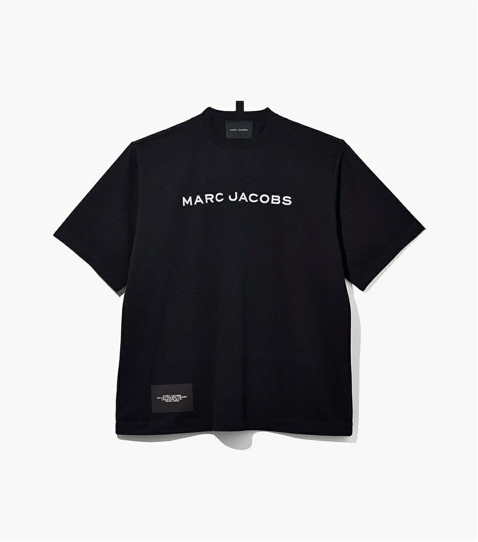 Black Marc Jacobs The Big Women\'s T Shirts | 7582JDVAY