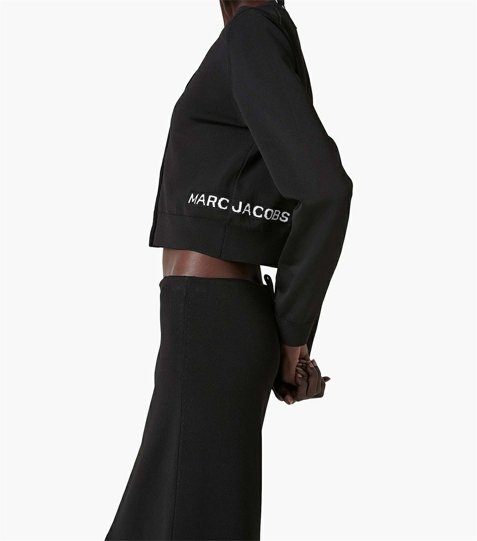 Black Marc Jacobs The Cropped Women's Cardigan | 3719PESDM