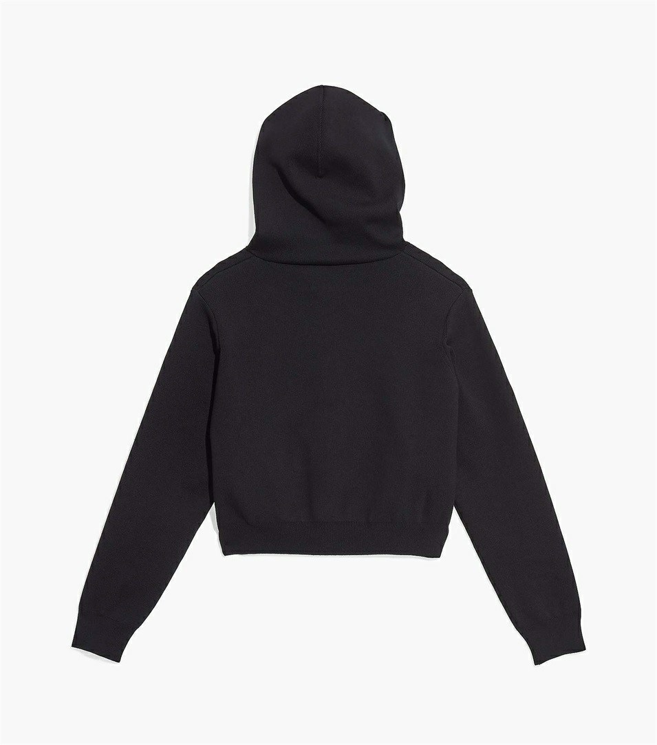 Black Marc Jacobs The Cropped Women's Hoodie | 9187RWYVH