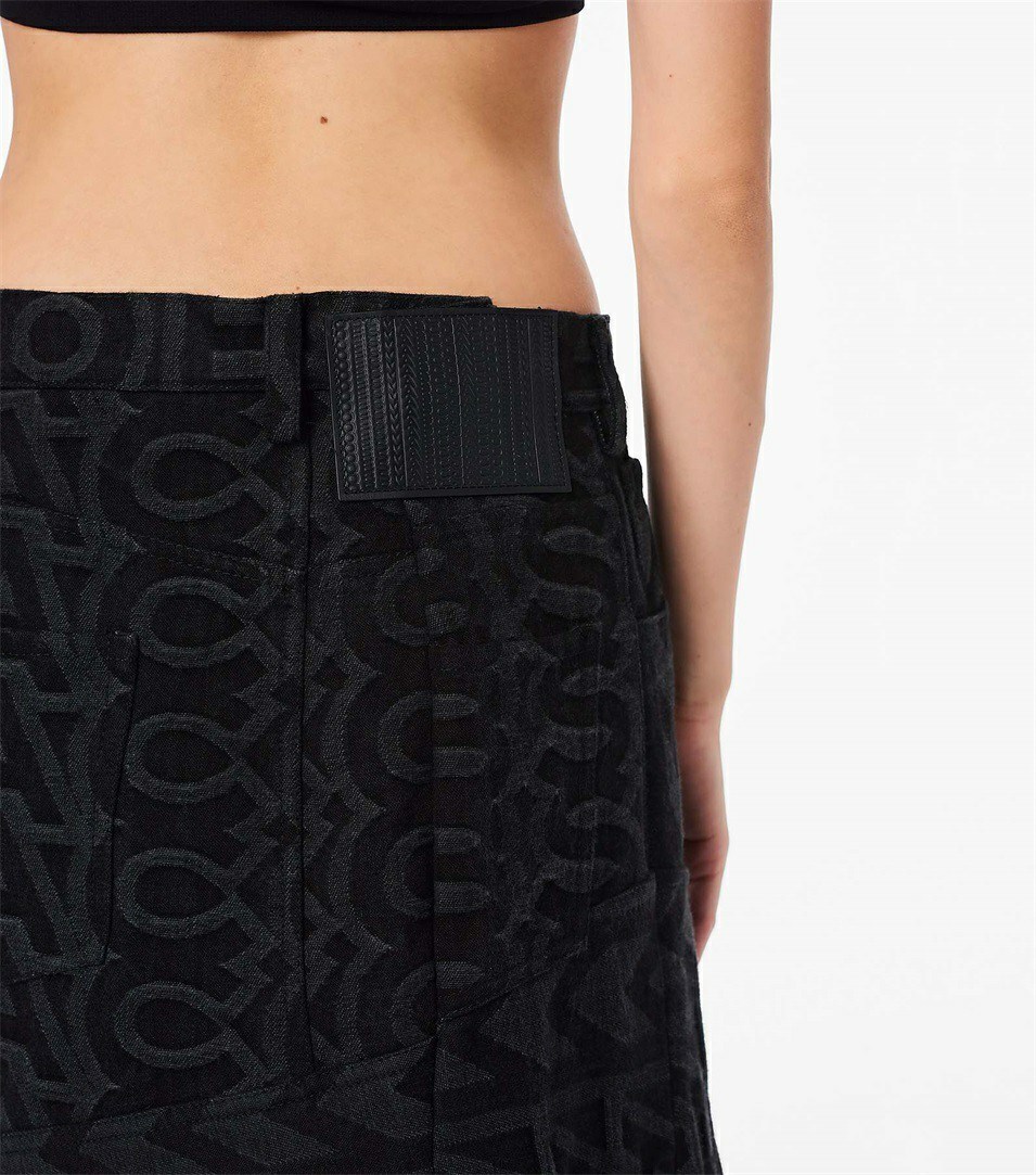 Black Marc Jacobs The Monogram Denim Women's Skirts | 1843HXOGR