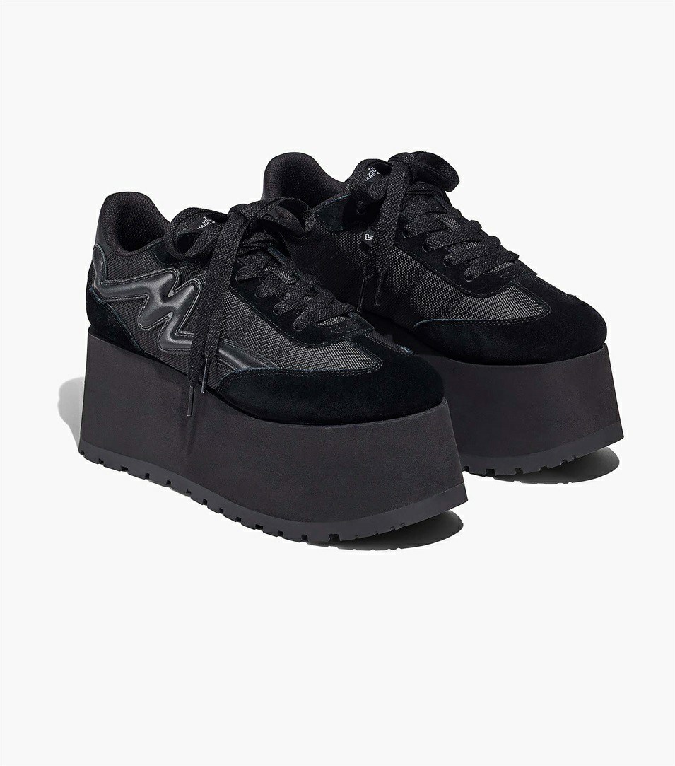 Black Marc Jacobs The Platform Women\'s Sneakers | 6412UEFKO