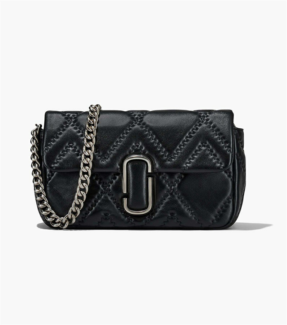 Black Marc Jacobs The Quilted Leather J Marc Large Women\'s Shoulder Bags | 2340YRJEC