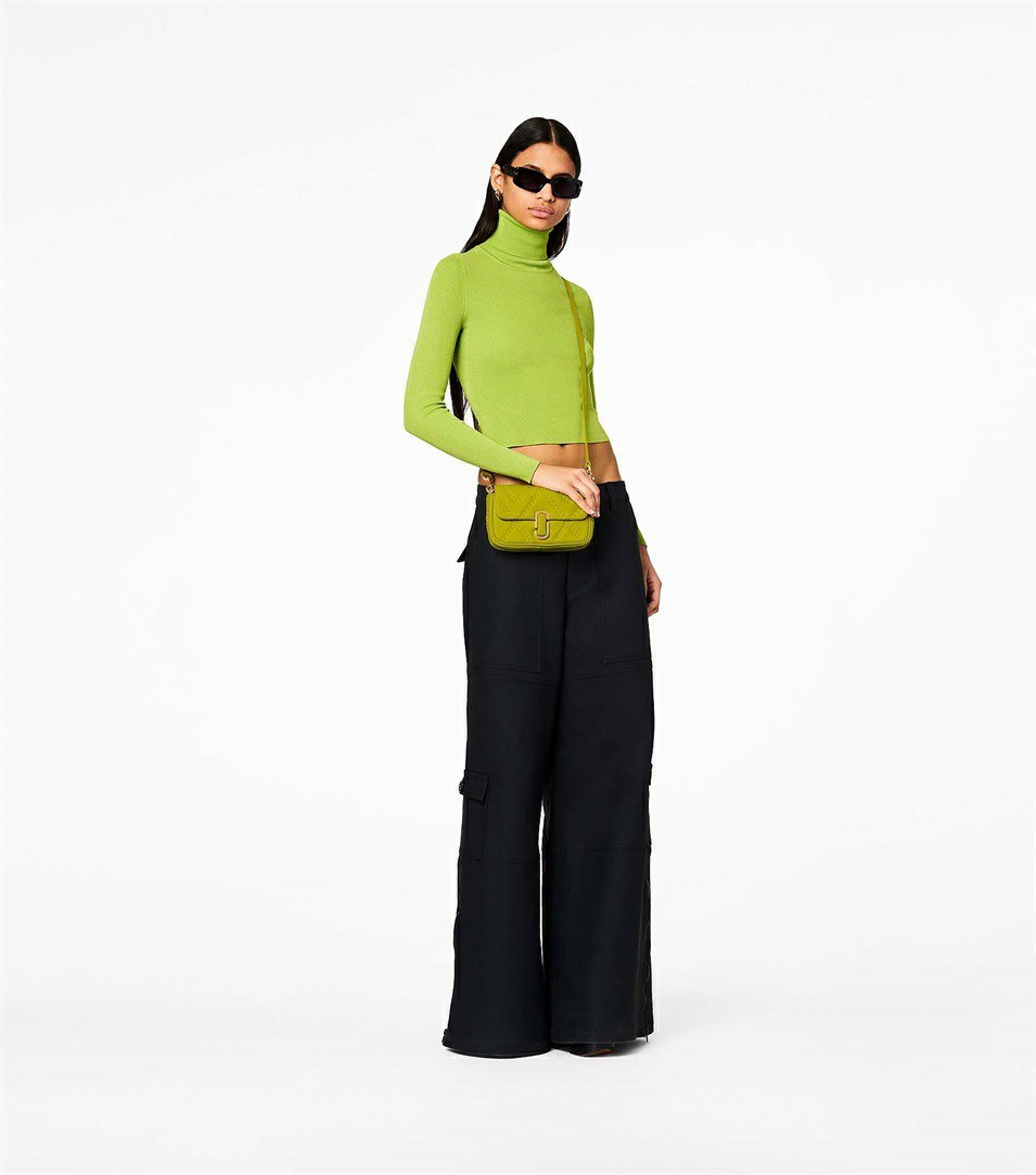 Black Marc Jacobs The Quilted Leather J Marc Mini Women's Shoulder Bags | 8214JWHAQ