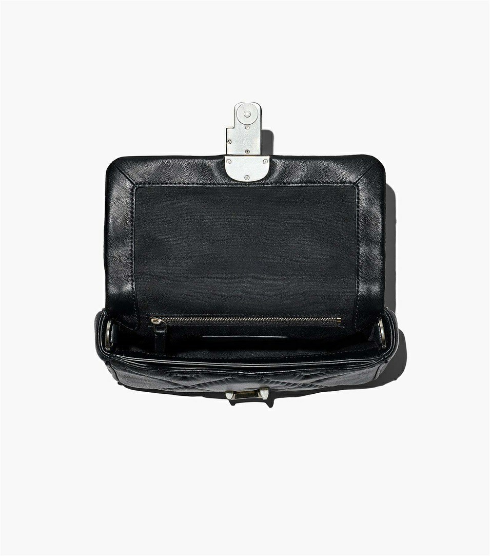 Black Marc Jacobs The Quilted Leather J Marc Women's Shoulder Bags | 9164TLVXE