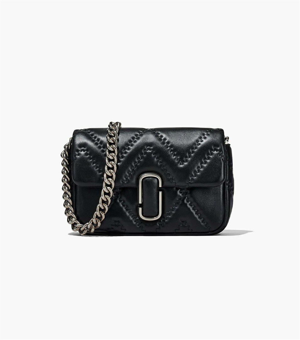 Black Marc Jacobs The Quilted Leather J Marc Women\'s Shoulder Bags | 9164TLVXE