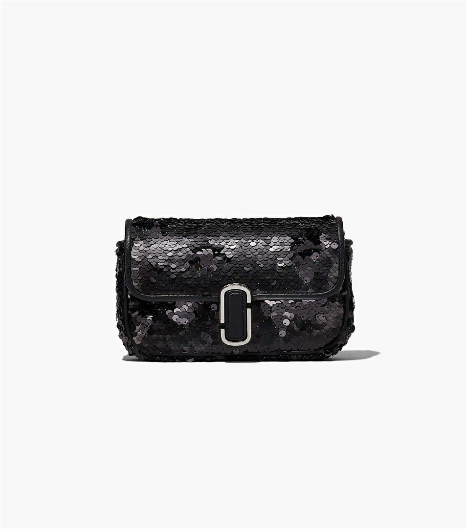 Black Marc Jacobs The Sequin J Marc Mini Women's Shoulder Bags | 9257YXCFU