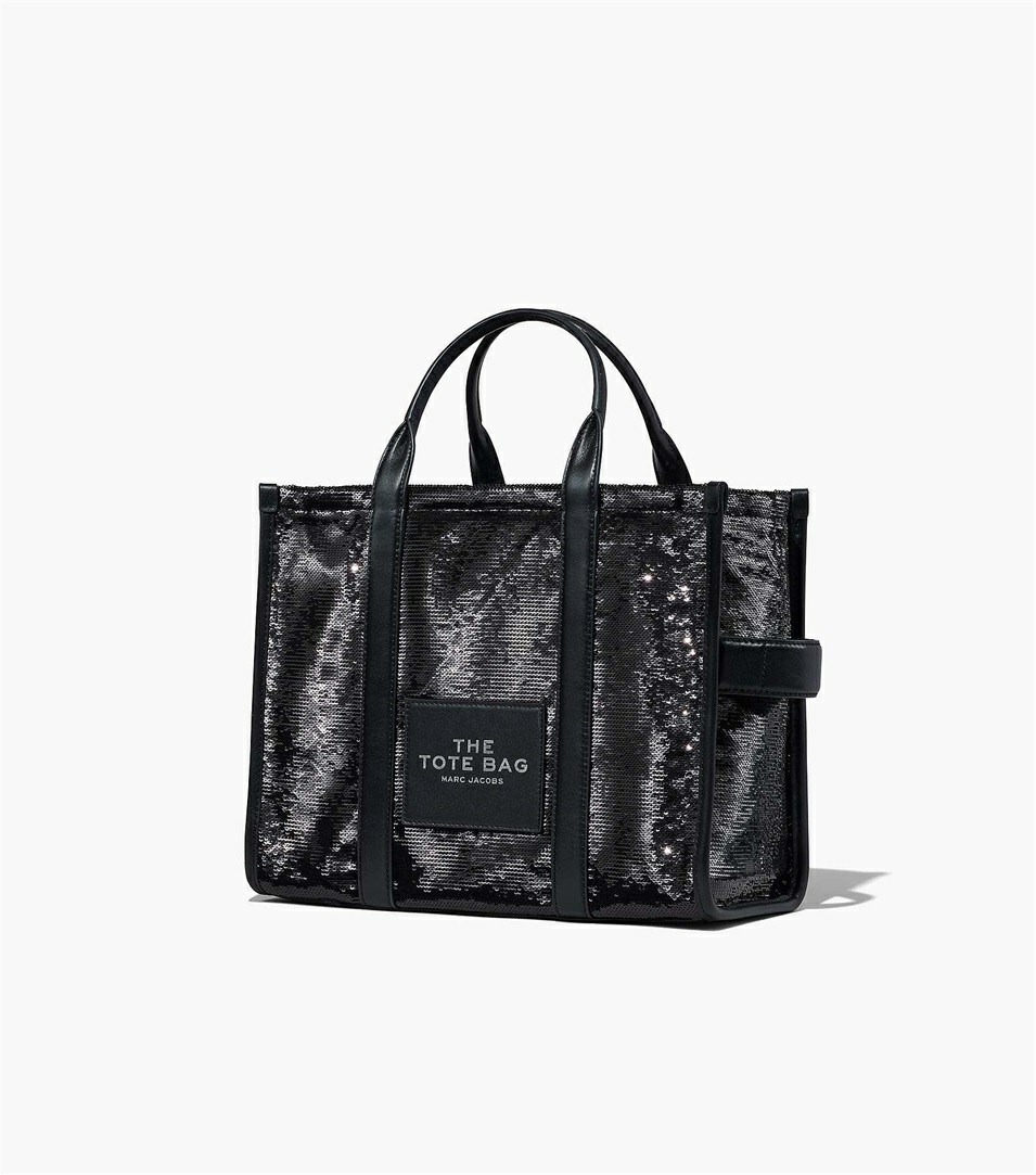 Black Marc Jacobs The Sequin Medium Women's Tote Bags | 7640WDYPR