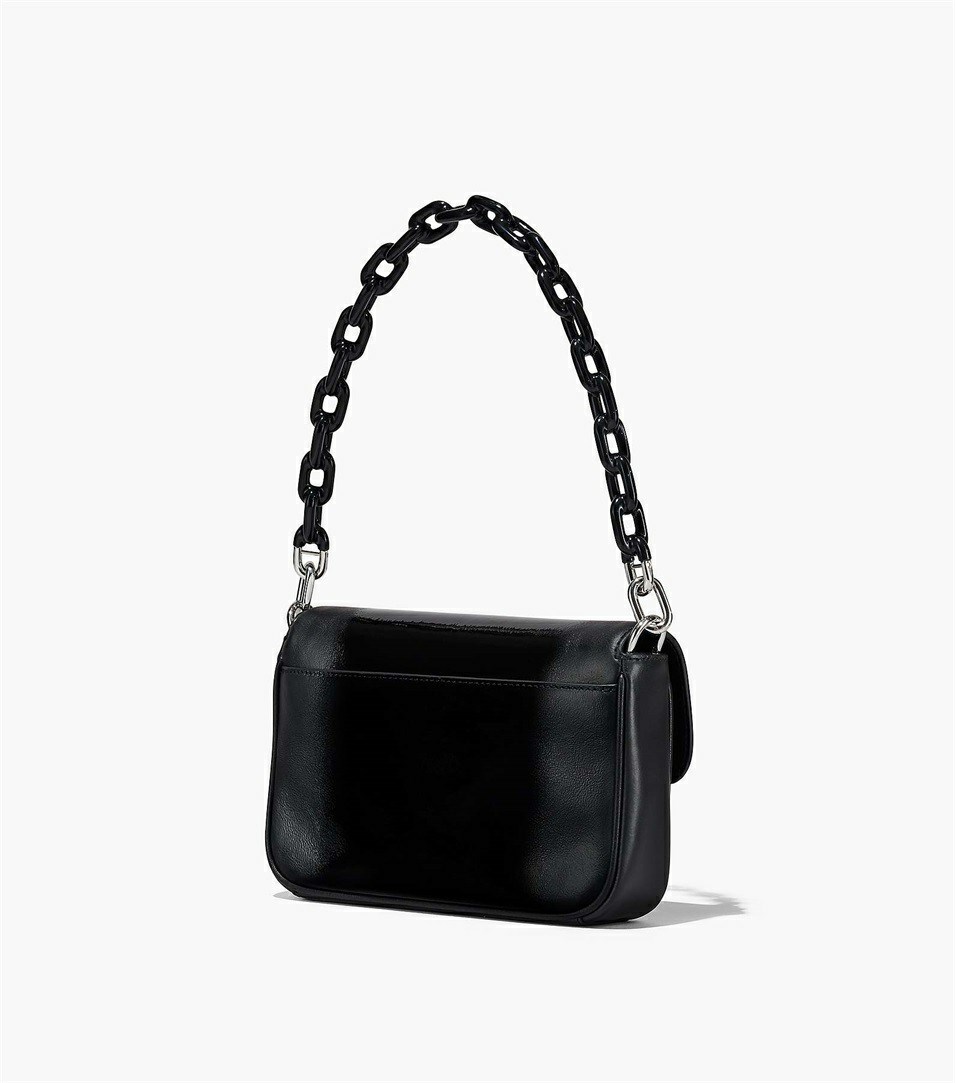 Black Marc Jacobs The Shadow Patent Leather J Marc Women's Shoulder Bags | 1836NEWUY