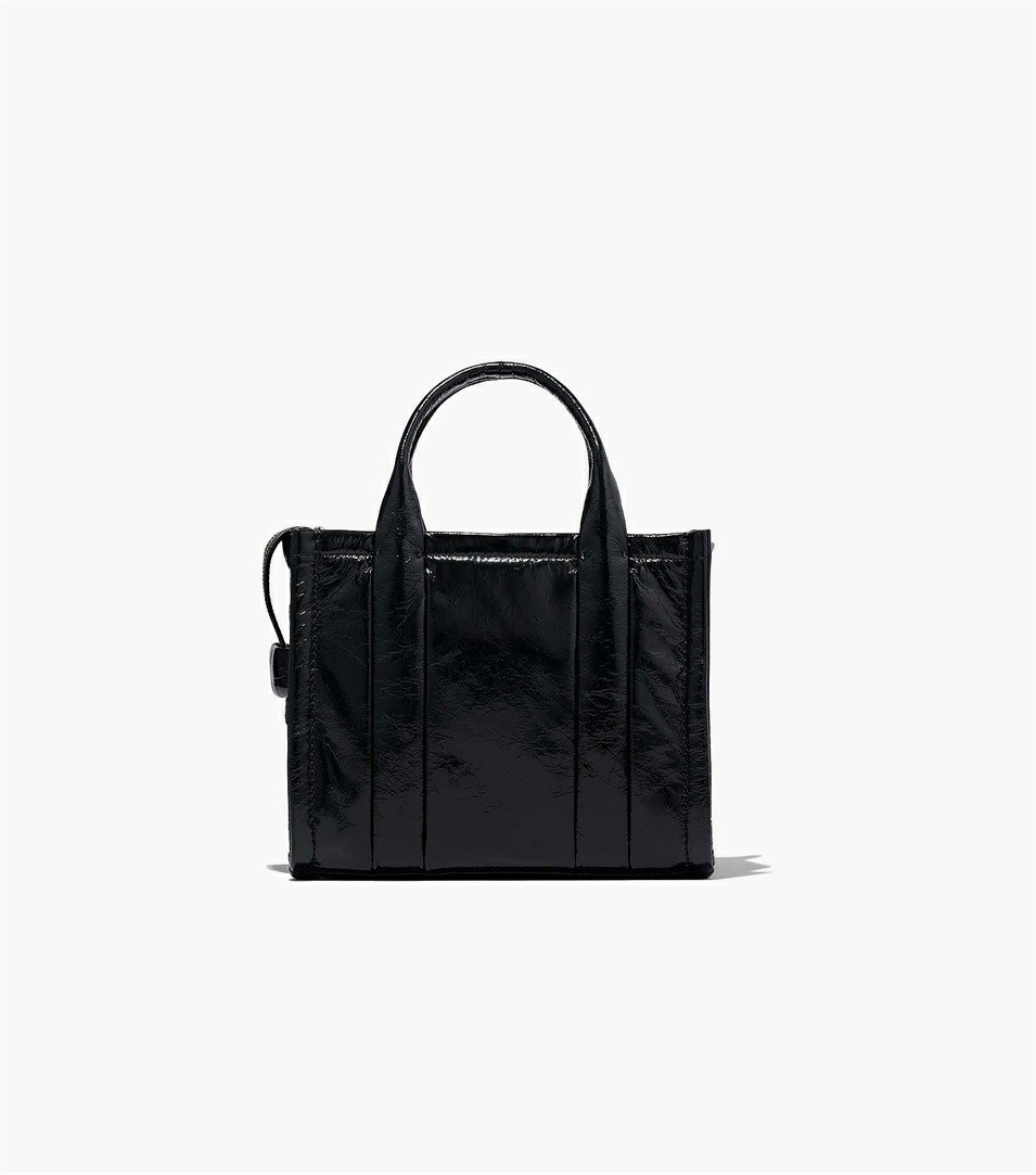 Black Marc Jacobs The Shiny Crinkle Mini Women's Tote Bags | 8367PIRXW
