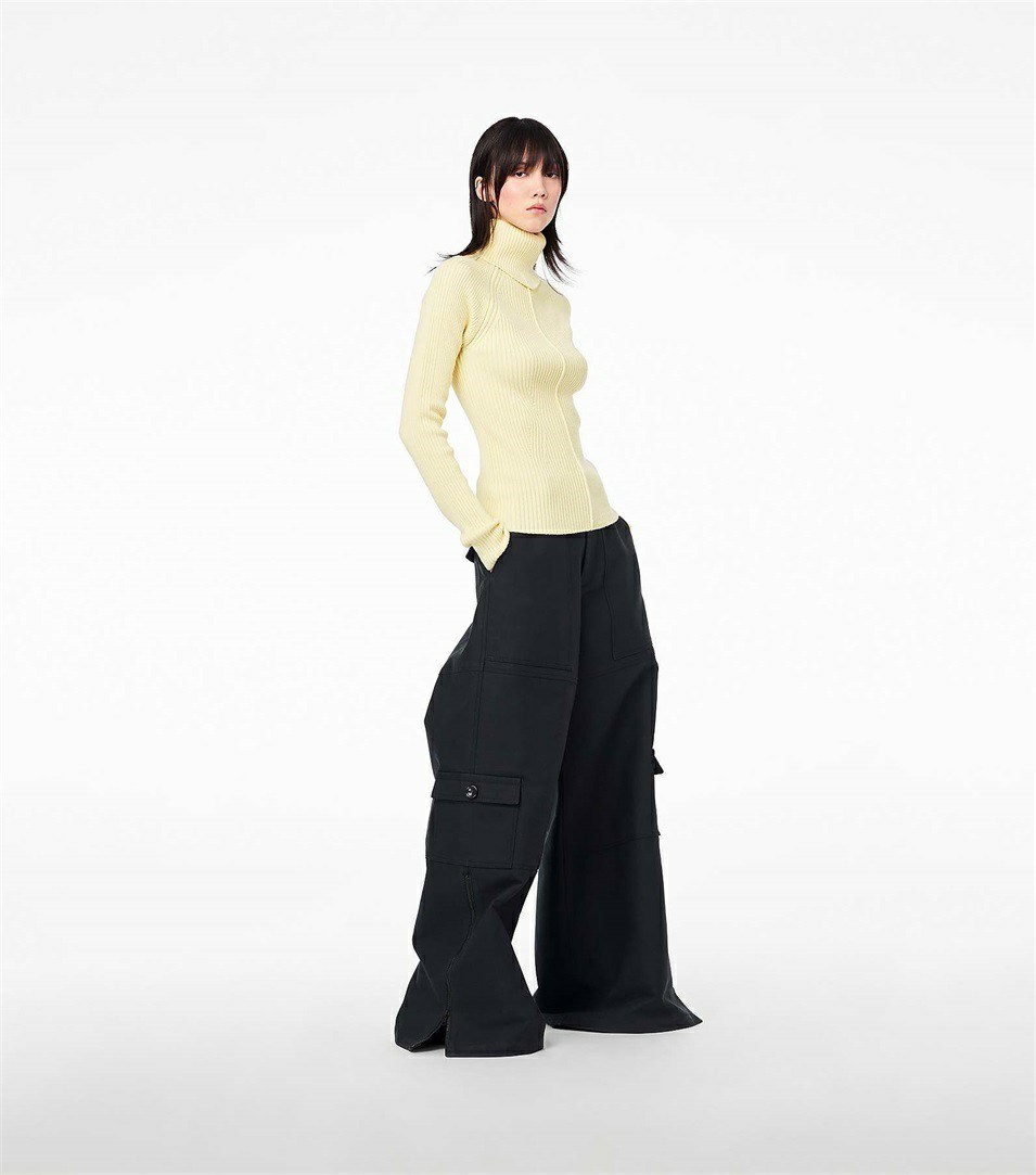 Black Marc Jacobs The Wide Leg Cargo Women's Pants | 3164CHIPN
