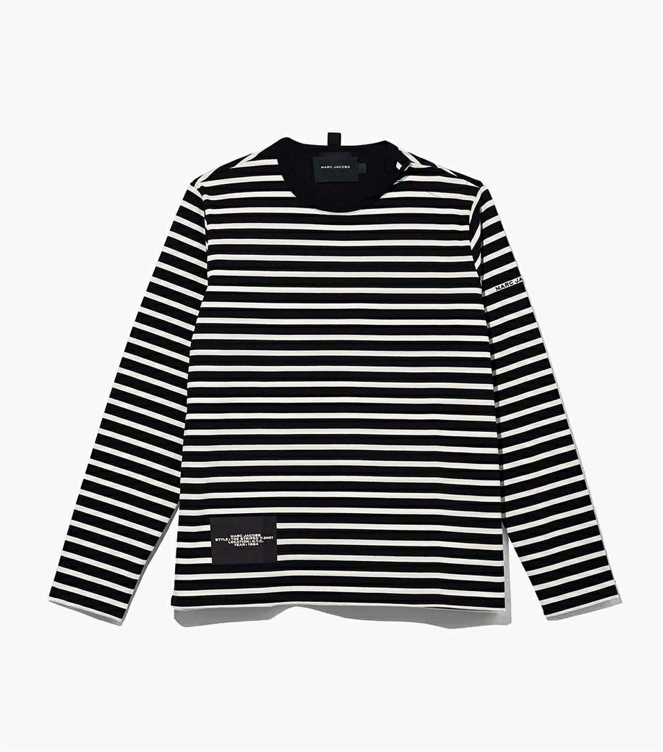 Black Multicolor Marc Jacobs The Striped Women\'s T Shirts | 5438HCTVR