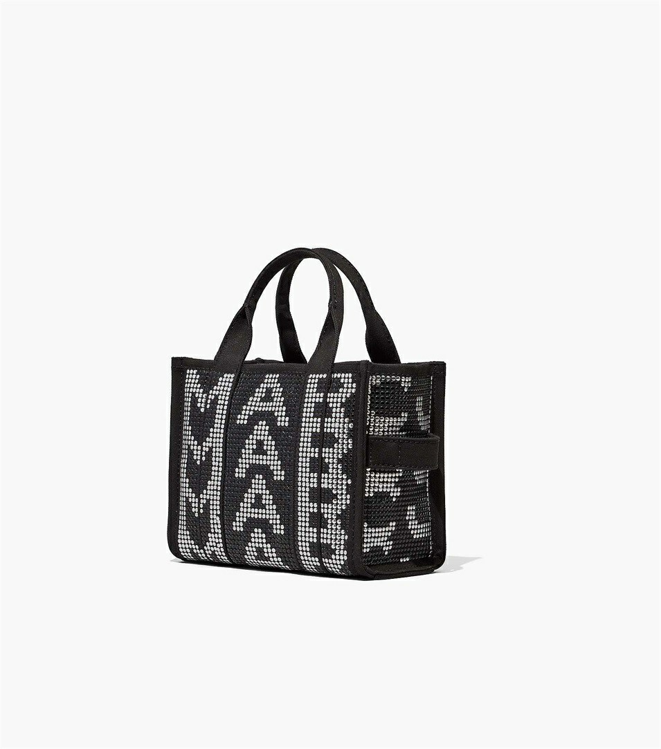 Black Multicolor Marc Jacobs The Studded Monogram Mini Women's Tote Bags | 4615XVHKQ