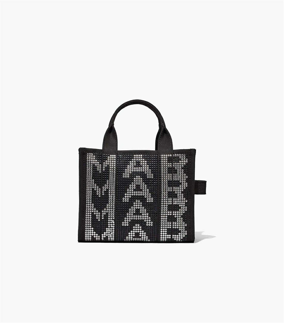 Black Multicolor Marc Jacobs The Studded Monogram Mini Women\'s Tote Bags | 4615XVHKQ