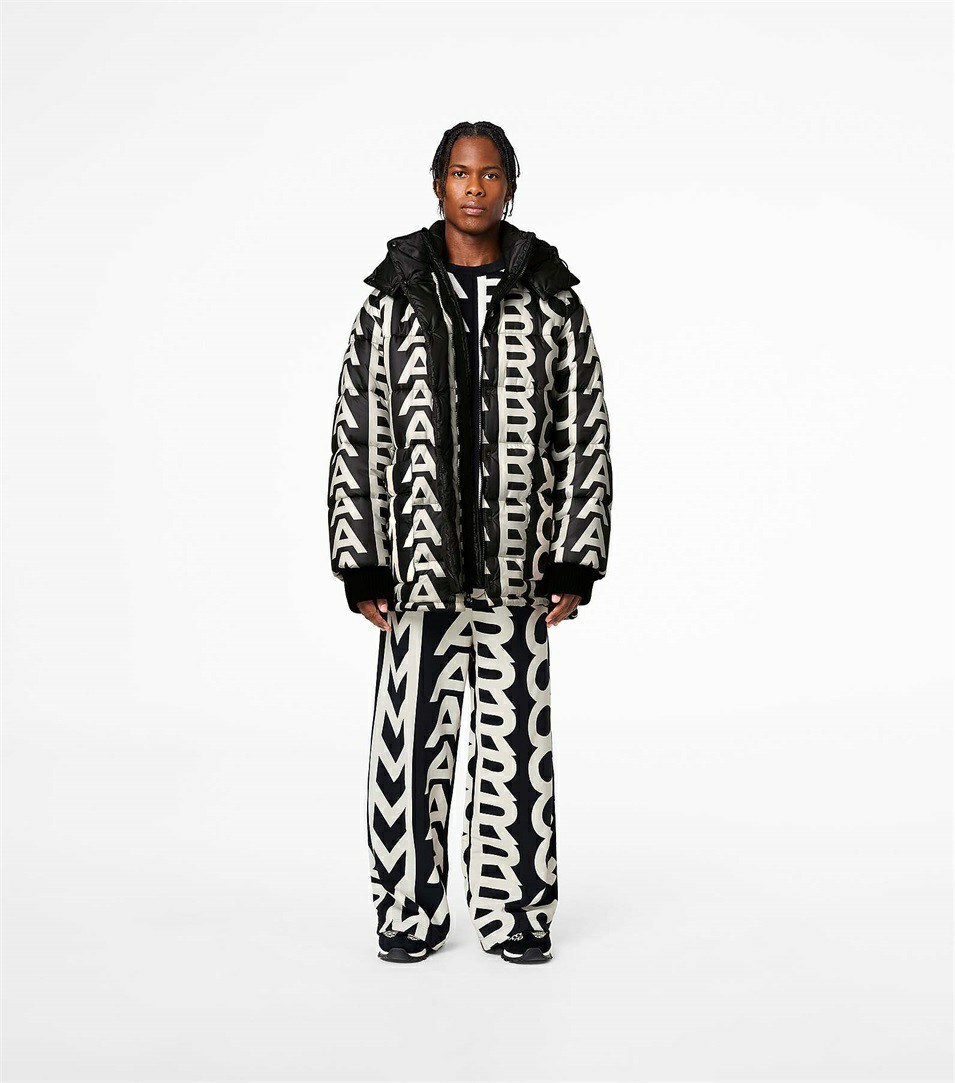 Black / White Marc Jacobs The Monogram Oversized Women's Jackets | 3546KZLIA