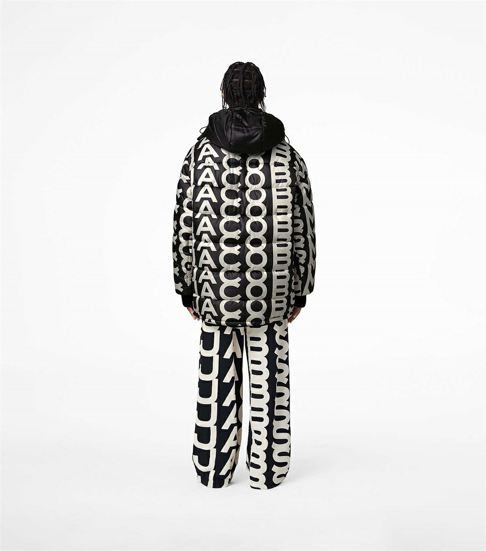 Black / White Marc Jacobs The Monogram Oversized Women's Jackets | 3546KZLIA