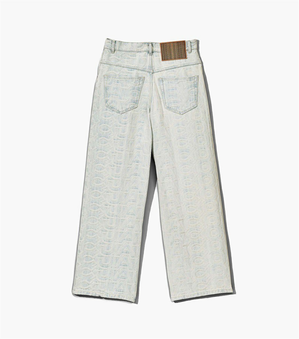 Blue Marc Jacobs The Monogram Denim Women's Pants | 9132DGSHZ