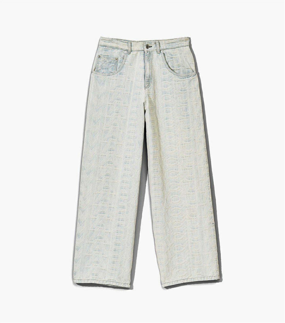 Blue Marc Jacobs The Monogram Denim Women\'s Pants | 9132DGSHZ