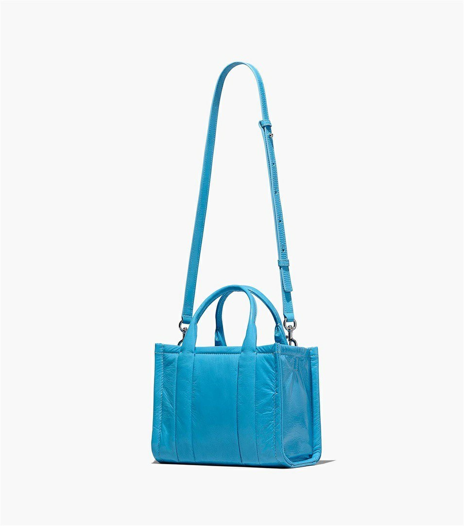 Blue Marc Jacobs The Shiny Crinkle Mini Women's Tote Bags | 6038JQLGU