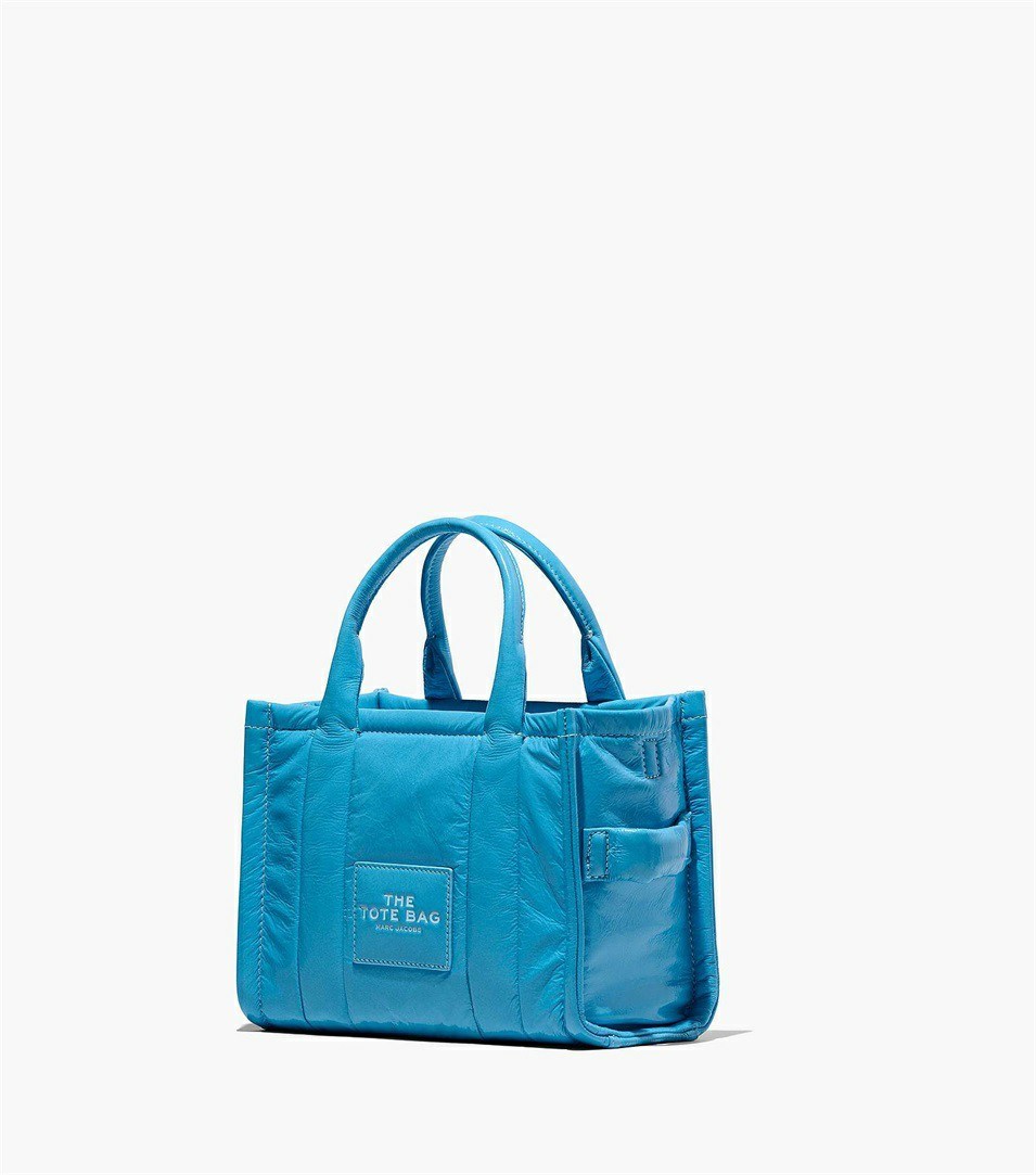 Blue Marc Jacobs The Shiny Crinkle Mini Women's Tote Bags | 6038JQLGU
