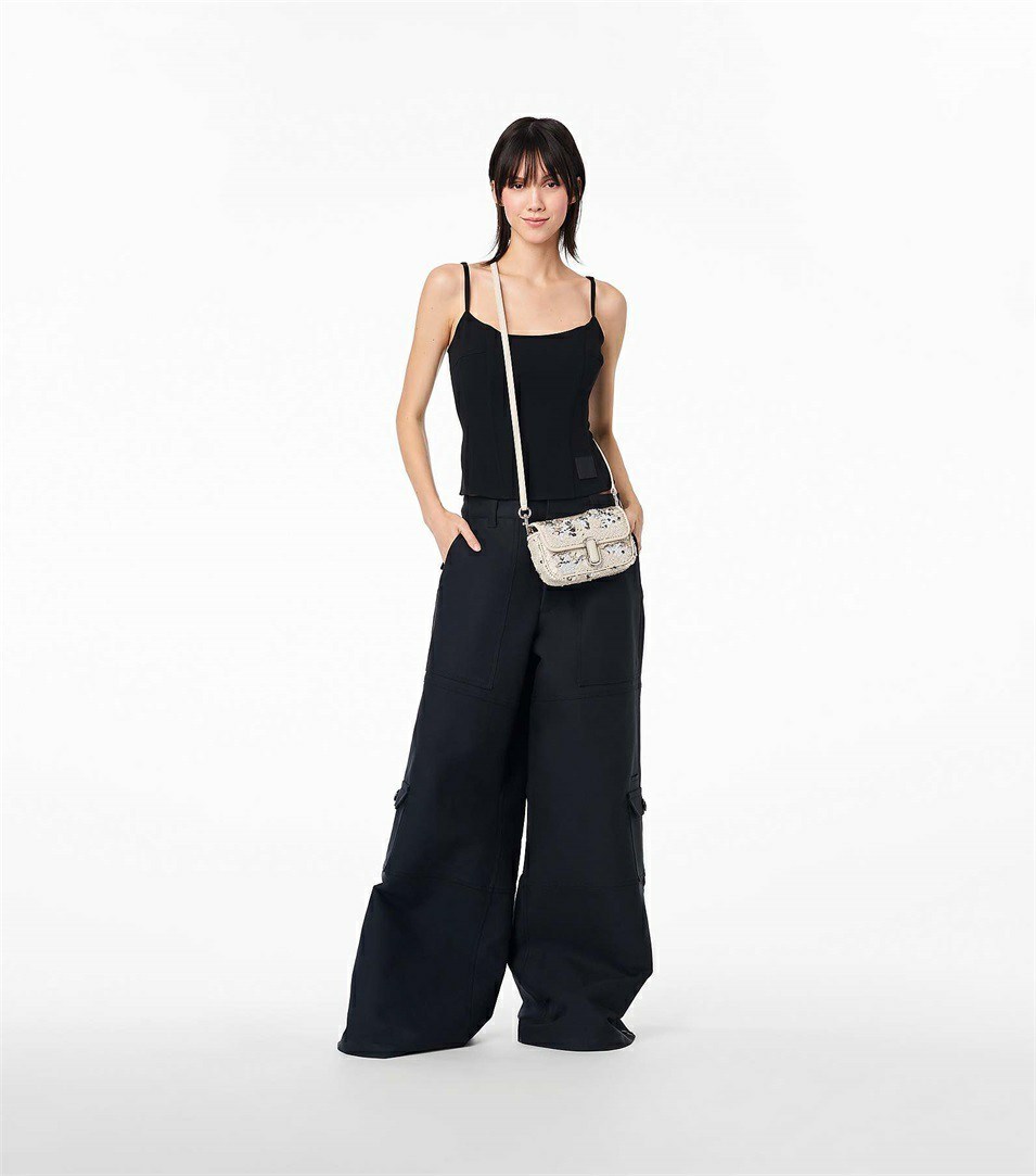Cream / Silver Marc Jacobs The Sequin J Marc Mini Women's Shoulder Bags | 9725IFOAE