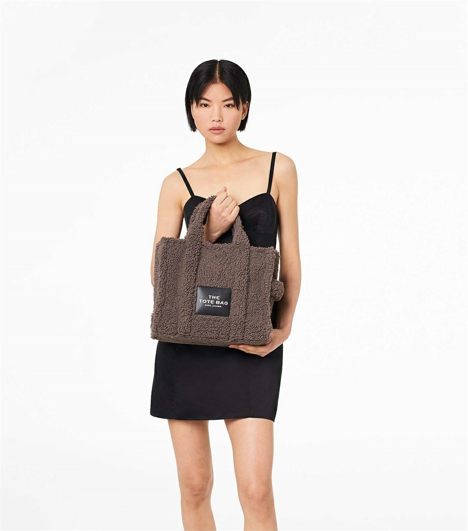 Grey Marc Jacobs The Teddy Medium Women's Tote Bags | 3682CEISW
