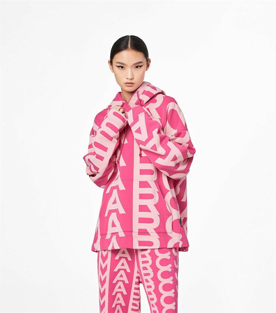 Light Pink / Pink Marc Jacobs The Monogram Oversized Women's Hoodie | 3205BIXGJ