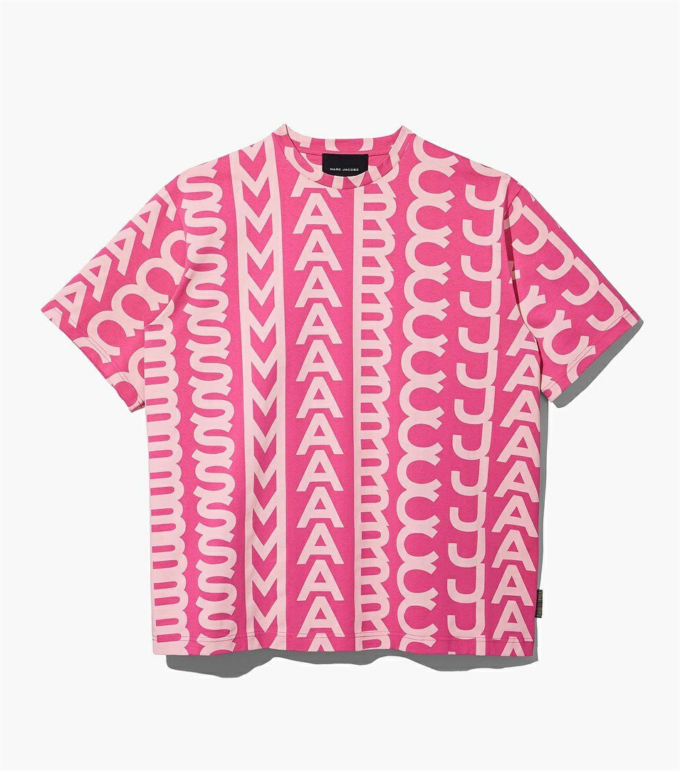Light Pink / Pink Marc Jacobs The Monogram Big Women\'s T Shirts | 4538ZXJIQ