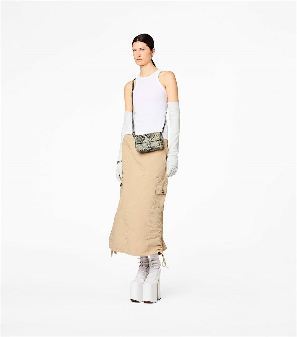 Multicolor Marc Jacobs The Snake-Embossed J Marc Mini Women's Shoulder Bags | 4690REMUJ