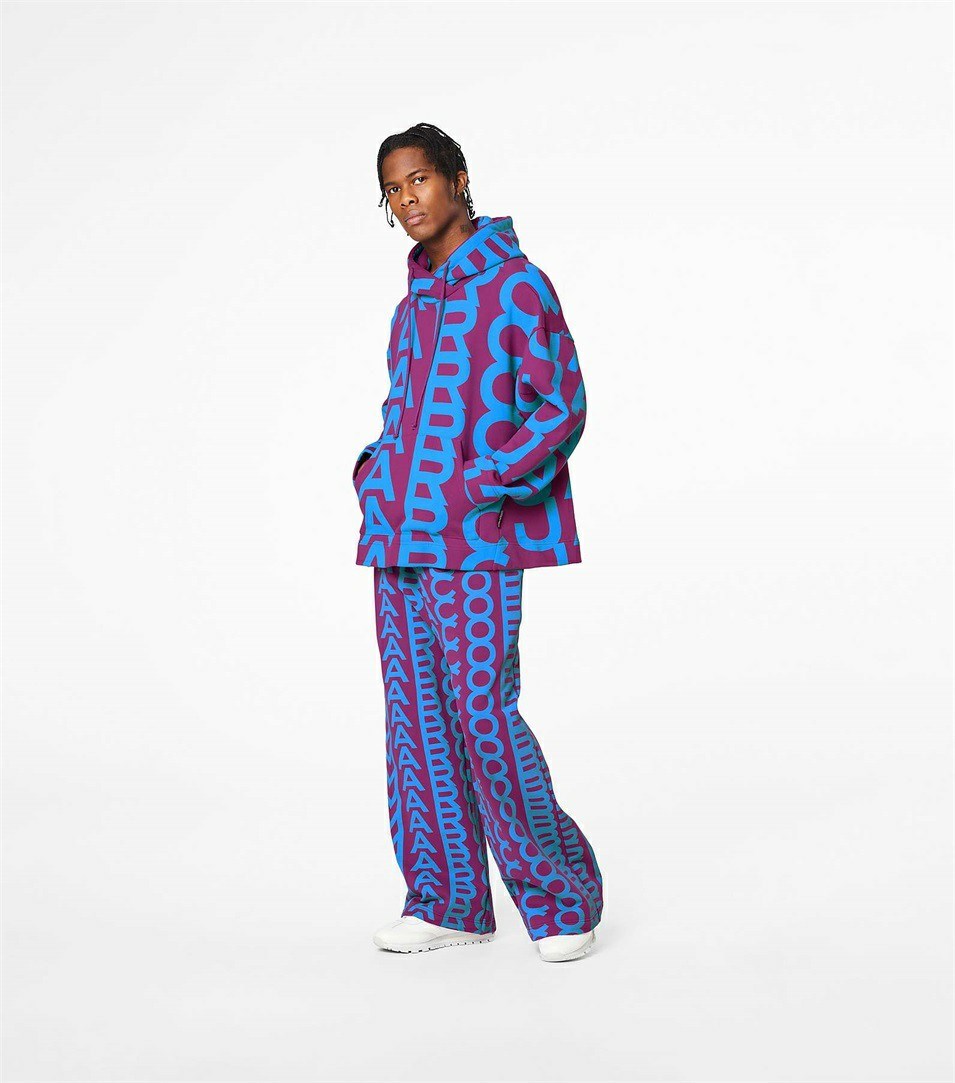 Purple / Blue Marc Jacobs The Monogram Oversized Women's Hoodie | 8475LCTEP