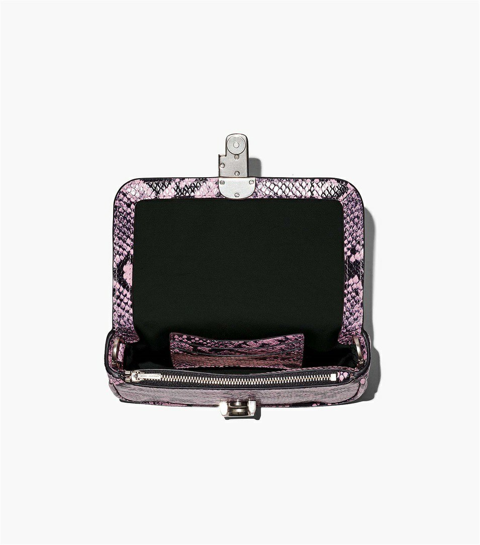 Purple Multicolor Marc Jacobs The Snake-Embossed J Marc Mini Women's Shoulder Bags | 3471CQTKN