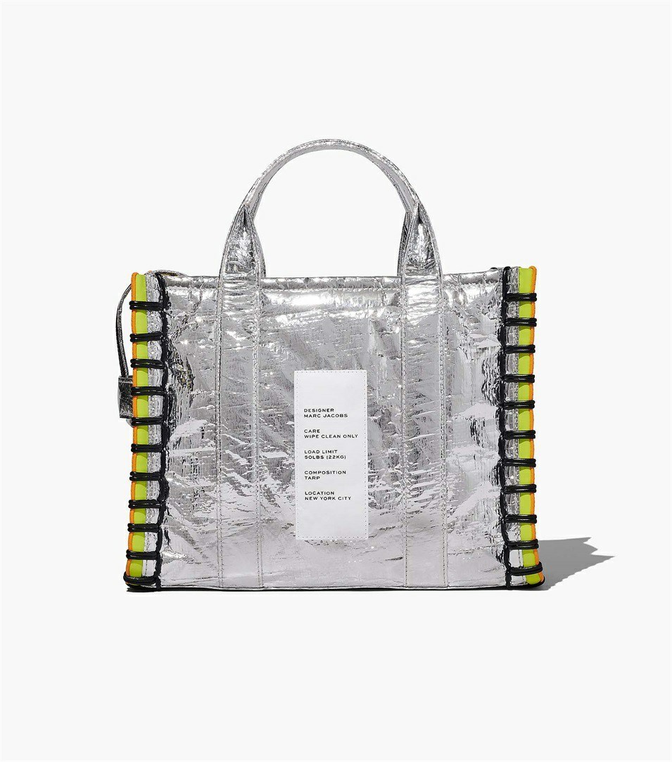 Silver Marc Jacobs The Tarp Medium Women's Tote Bags | 7289YHQKF