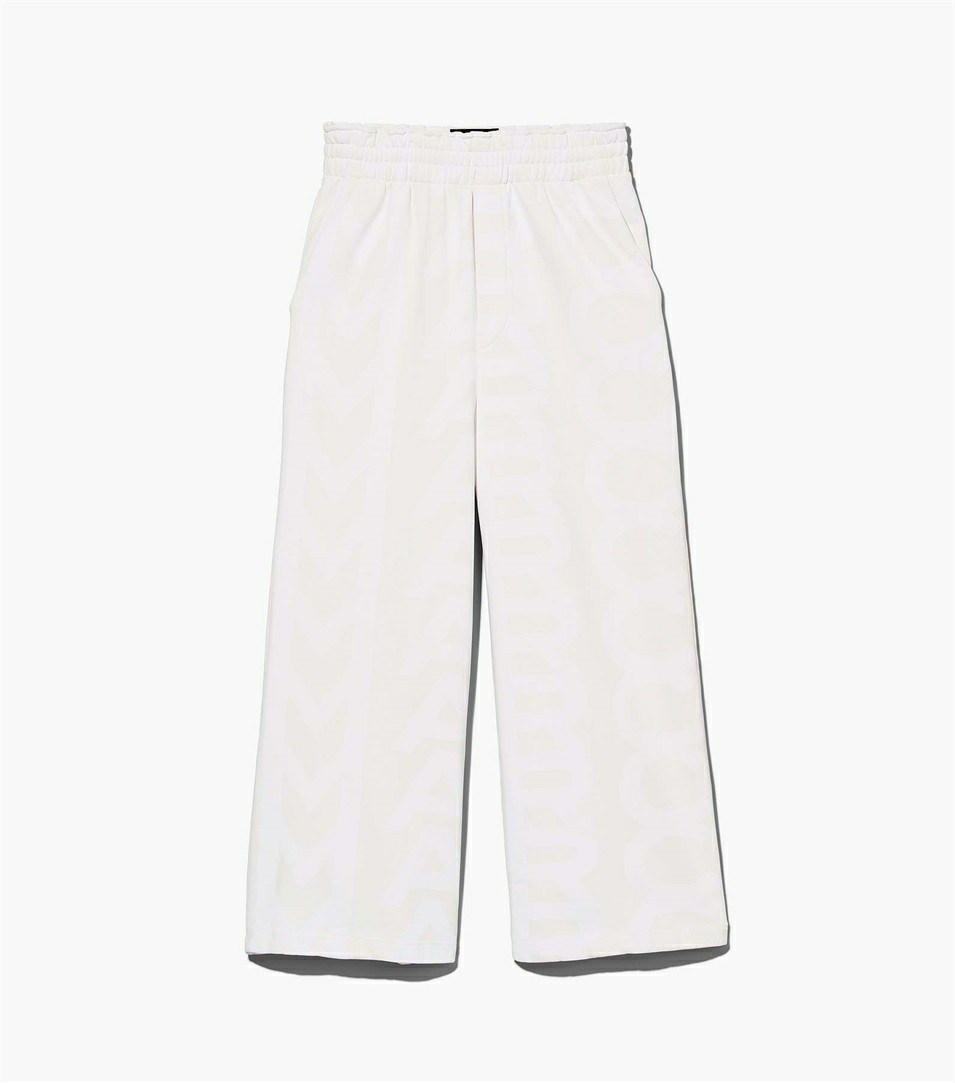 White Marc Jacobs The Monogram Oversized Women\'s Pants | 8627CNLFY