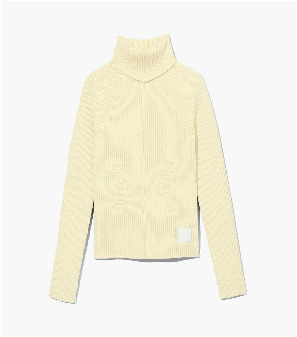 Yellow Marc Jacobs The Ribbed Turtleneck Women\'s Sweaters | 7894RFIDT