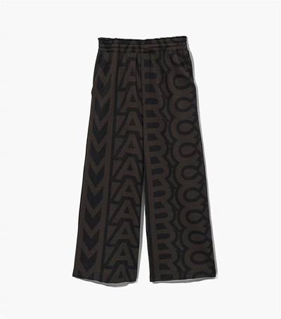 Black / Grey Marc Jacobs The Monogram Oversized Women's Pants | 3467SNQLH